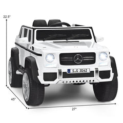 12V Licensed Mercedes-Benz Maybach Kids Ride On Car with USB, TF and AUX, 2.4G Remote and Four Wheel Springs, 66 lb, White