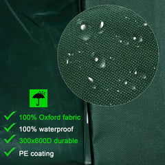 Outdoor Furniture Cover 81" x 57" Waterproof Garden Patio Rattan Wicker UV Rain Protector Oxford Dark Green