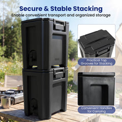 13.2 Gal Insulated Beverage Dispenser Commercial with Two-Stage Faucet-4 pieces