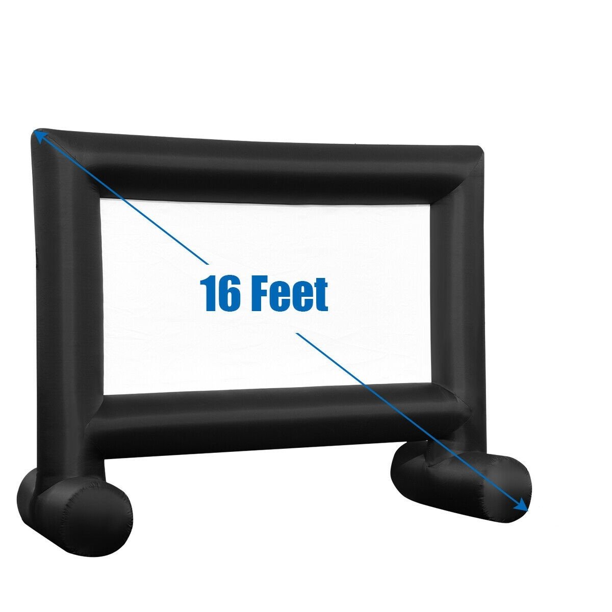 14-20 Feet Inflatable Outdoor Movie Projector Screen with Blower and Carrying Bag-16 ft