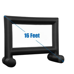 14-20 Feet Inflatable Outdoor Movie Projector Screen with Blower and Carrying Bag-16 ft