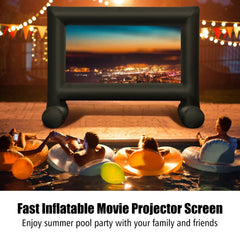 14-20 Feet Inflatable Outdoor Movie Projector Screen with Blower and Carrying Bag-16 ft