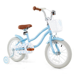 14 Inch Kids Bike with Adjustable Handlebar and Seat for Ages 3 to 5, Light Blue