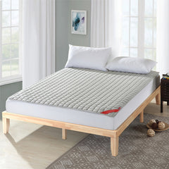 14 Inch King Size Wood Platform Bed Frame with 14 Bar Slat Support, Natural