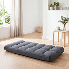 14-Position Adjustable Folding Lazy Gaming Sofa-Gray