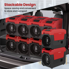 140 Pint Commercial Dehumidifier with Pump and 16.5 ft Hose, Auto Defrost, 55.5 lb, Red and Black