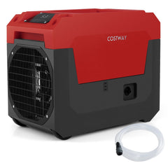 140 Pint Commercial Dehumidifier with Pump and 16.5 ft Hose, Auto Defrost, 55.5 lb, Red and Black