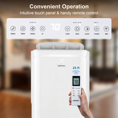 15000 BTU Inverter Portable Air Conditioner, Smart WiFi, Cooling and Heating, CEER 10