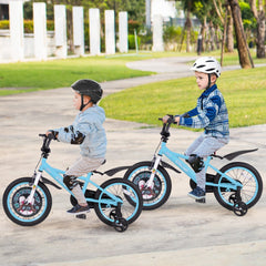 16 Inch Kids Bike with Adjustable Handlebar and Saddle, Aqua Blue