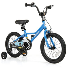 16 Inch Kids Bike with Removable Training Wheels and Air Tires, Blue