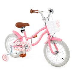 16 Inch Kids Bike with Training Wheels and Basket for Boys and Girls Ages 4 to 7