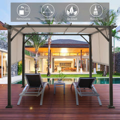 16 ft x 4 ft 2Pcs Universal Replacement Canopy for Pergola Structure Sun Awning