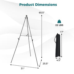 166 CM Metal Easel Stand Set 6-Pack-Black