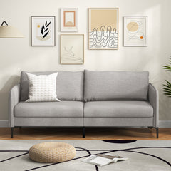 76 in Grey Loveseat Sofa with Shock Absorbing Springs, Washable Cushion Covers and 660 lb Capacity