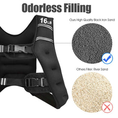 Workout Weighted Vest with Mesh Bag Adjustable Buckle