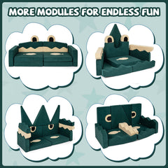 17 Pieces Modular Kids Play Couch for Inspiring Creativity