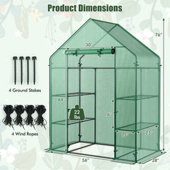 Mini Portable 4 Tier 8 Shelves Walk-in Plant Greenhouse
