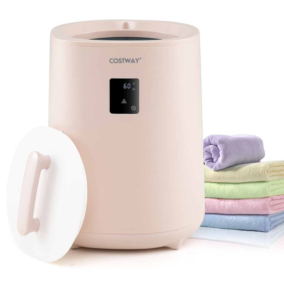 18L Large Towel Warmer with LED Display and Auto Shut off-Pink