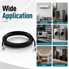 19 FT 16 AWG 4 Conductor Mini Split AC Communication Wire