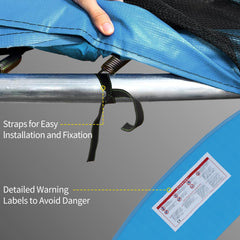 14ft Trampoline Replacement Pad Trampolining Replacement Jump Bounce Exercise GYM Pad Only Light Blue