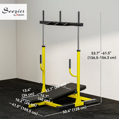 Leg Extension and Curl Machine, Adjustable Leg Extension Machine, 1" standard Plate Compatible, 660LBS Capacity