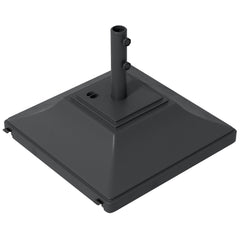 Square Umbrella Base with Wheels, 99 lbs Water or 132 lbs Sand Filled, with Double Adjustable Knob, Black