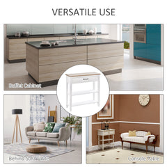 30" Console Table, Modern Narrow Entryway Table with Drawer and 2 Shelves, Sofa Table for Living Room, Hallway, White