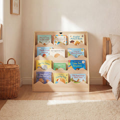 2-In-1 Kids Bookshelf & Toy Storage Organizer-Natural