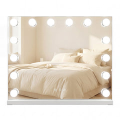2-in-1 Vanity Mirror with 14 Dimmable LED Bulbs