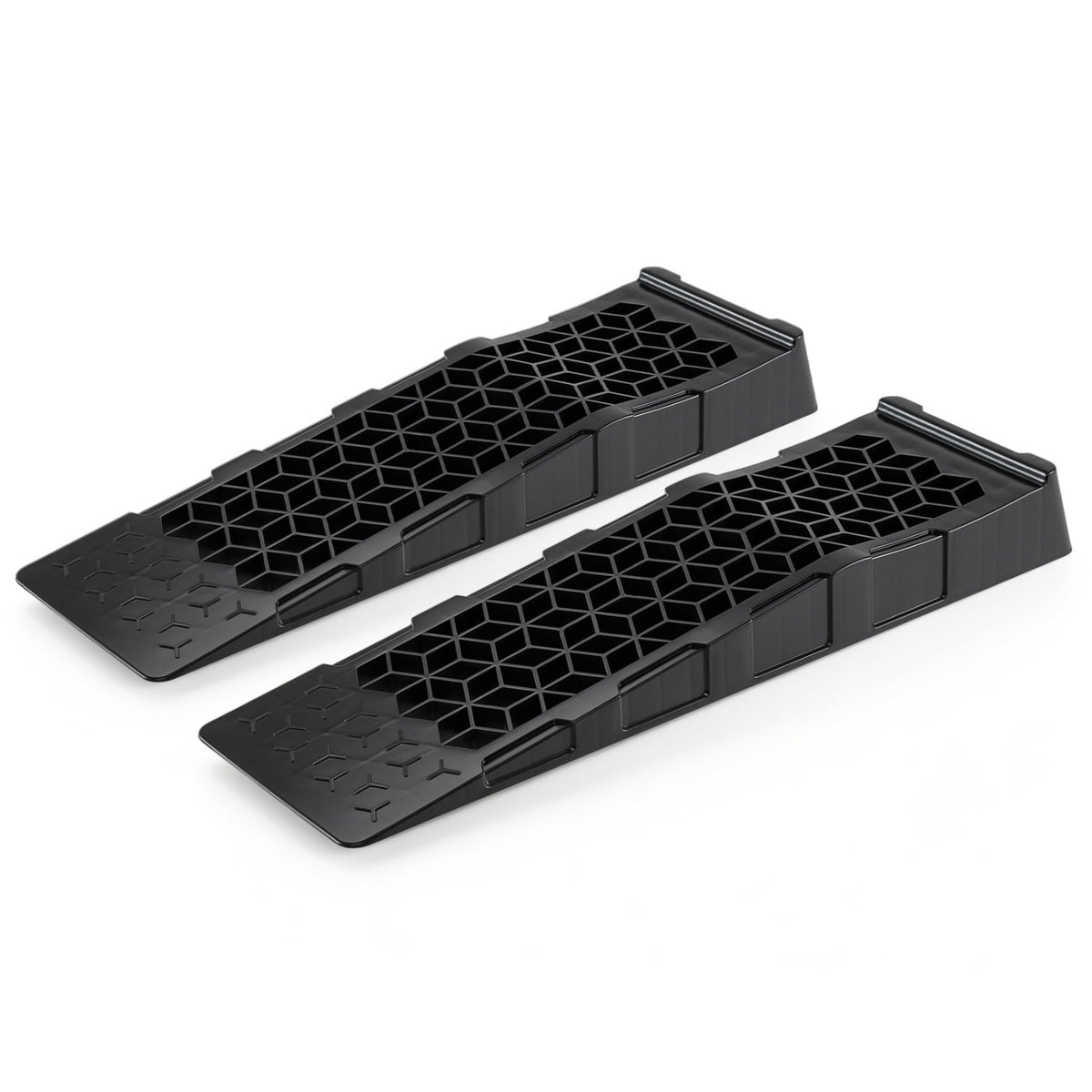 2-Pack 2.5 inches Lift Low Profile Car Ramps 22000 Lbs GVW Capacity-Black