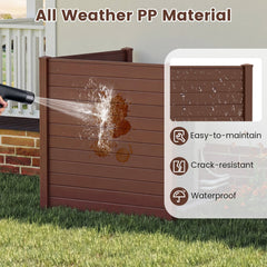2 Panels 48 x 48 Inch Air Conditioner Trash Can Pool Equipment Enclosure-Brown