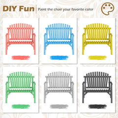 2-Person Log Wood Patio Bench with Slatted Backrest for Deck Backyard-Natural