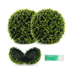 2 Pieces 18/22 Inches Indoor Outdoor Faux Decorative Balls for Patio Garden Front Door Balcony and Backyard-M