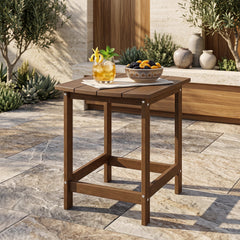 2-Pieces18 Inches Adirondack Outdoor Side Table for Patio and Garden-Coffee
