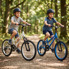 20 Inch Kids Mountain Bike with Shimano 7 Speed and Suspension Fork, White