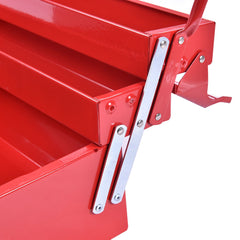 20 Inch Metal Tool Box Portable with 5 Trays Cantilever