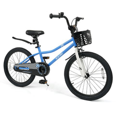 20 Inch Kids Bike with Kickstand, Basket and Mudguards, Navy
