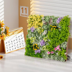 20 inches x 20 inches 3D Hanging Succulents with 10 Types of Mixed Faux Plants for Balcony Home