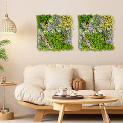 20 inches x 20 inches 3D Hanging Succulents with 10 Types of Mixed Faux Plants for Balcony Home