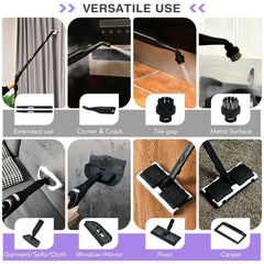 2000W Heavy Duty Multi-purpose Steam Cleaner Mop with Detachable Handheld Unit-Purple