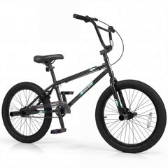 20 Inch Trick Bicycle with 270 Degree Handlebar and 4 Pegs, Black