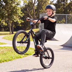 20 Inch Trick Bicycle with 270 Degree Handlebar and 4 Pegs, Black
