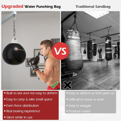 21 Inch Water Punching Bag with Adjustable Metal Chain-Black