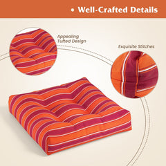 21 Inch x 21 Inch Patio Chair Seat Cushion Pads for Indoor and Outdoor-Orange