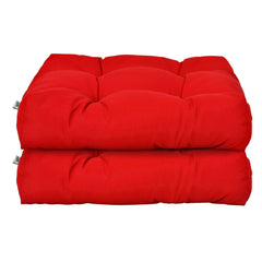 21 Inch x 21 Inch Patio Chair Seat Cushion Pads for Indoor and Outdoor-Red