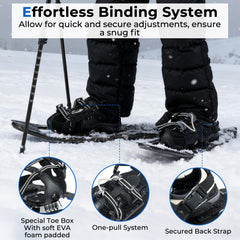 21” Snowshoes with Trekking Poles-Black