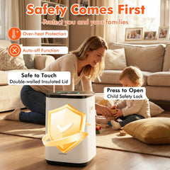 23L Large Hot Towel Heater with Rapid Heating and Adjustable Timer-White