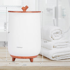 23L Large Luxury Bucket-Style Towel Warmer with Fragrant Disc Holder-Coffee