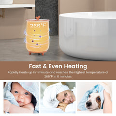 23L Large Luxury Bucket-Style Towel Warmer with Fragrant Disc Holder-Coffee