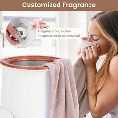 23L Large Luxury Bucket-Style Towel Warmer with Fragrant Disc Holder-Coffee